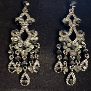 Elegant Silver Chandelier Earrings